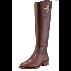 Tory Burch Kiernan Riding Boot, Almond Color